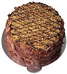 Ankara 6 ile 9 kişilik Çikolatalı Krokanlı yaş pasta